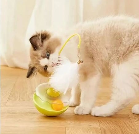 Kedi Nanesi Yalama Toplu Hacı Yatmaz Tüylü İnteraktif Kedi Oyuncağı