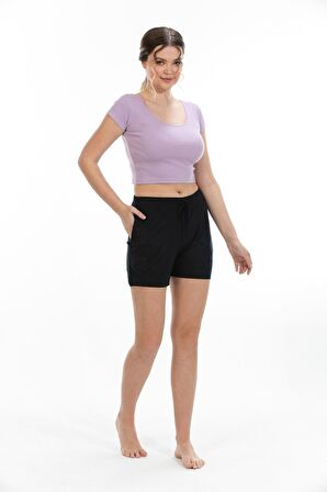 Etoile kadın bambu crop şort takım pijama 70026