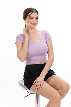 Etoile kadın bambu crop şort takım pijama 70026