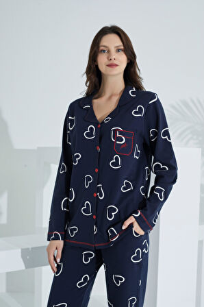 Etoile Pamuklu Kadın Pijama Takımı 98248 Siyah