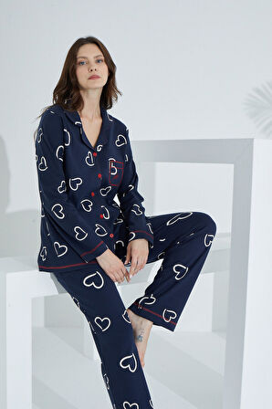 Etoile Pamuklu Kadın Pijama Takımı 98248 Siyah