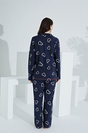 Etoile Pamuklu Kadın Pijama Takımı 98248 Siyah