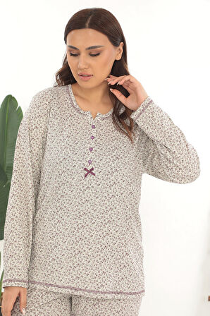 Etoile Pamuklu Büyük Beden Kadın Pijama Takımı