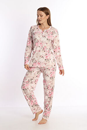 Etoile %100 Pamuk Uzun Kol Kadın Pijama Takımı