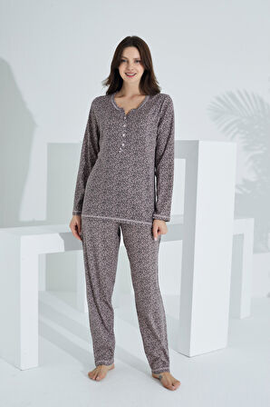 Etoile %100 Pamuk Uzun Kol Kadın Pijama Takımı