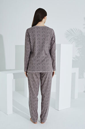 Etoile %100 Pamuk Uzun Kol Kadın Pijama Takımı