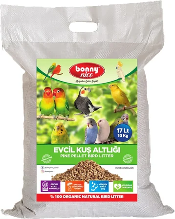 Bonny Nice Kuş Kumu Kanarya Muhabbet Papağan Bülbül Kafes Altlığı 10 Kg 17 Lt (1 Adet)