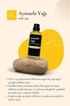 Aynısefa Yağı 100 ml - Cilt Yüzeyi İçin Yumuşaklık ve Bakımlı Görünüm