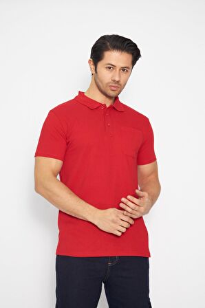 Orange Safety Kırmızı Kısa Kol Polo Yaka T-Shirt