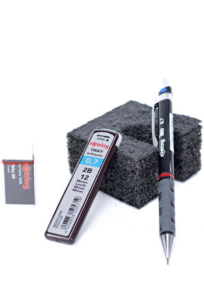 Oppland Kırtasiye Rotring Tikky 2B Uçlu Kalem Orijinal Silgi Hediyeli 0.7 mm Ergonomik Dayanıklı Set