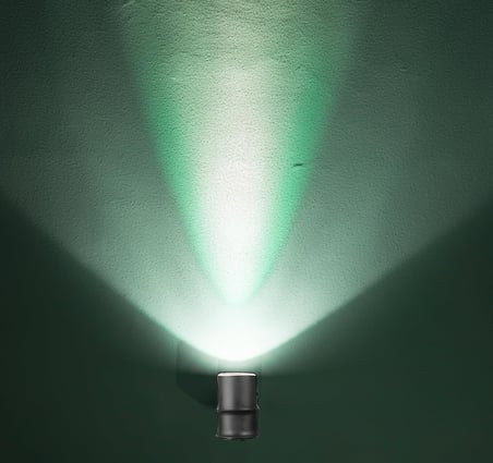 Tekli Çağlayan Aplik IP54 Dış Mekan Zita Bahçe Aydınlatma Duvar Apliği + Gu10 Led Ampul (Yeşil)