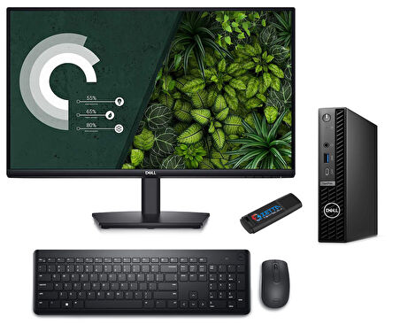 Dell Pc Optıplex 7020MFF Intel Core İ7-14700T 8gb Ddr5 256GB SSD Ubuntu 21.5" Fullhd Mon. Mini Masaüstü Bilgisayar AN014O7020MFF01+ZETTAUSBBELLEK