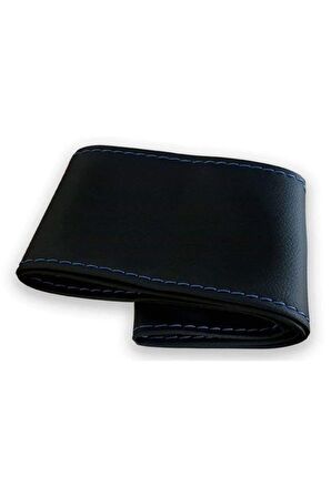 Universal Dikmeli Direksiyon Kılıfı Mavi Ipli 37-39cm Çap-10cm Kalınlık