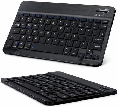 Bluetooth Klavye, Taşınabilir Mini Klavye, Windows, Android, İOS, Tablet ve TV Uyumlu Bluetooth Klavye, Ergonomik İnce Tuş Tasarımı, Dayanıklı ve Uzun Pil Ömrü, Pratik Yapı, (78 Adet Tuş)