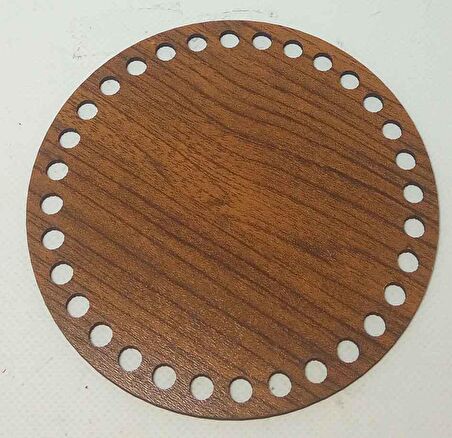 Ahşap 15 cm çapında plaka