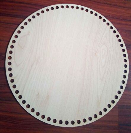 Ahşap 30 cm çapında plaka