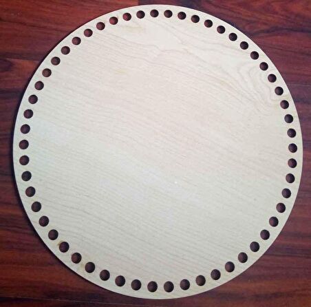 Ahşap 25 cm çapında plaka