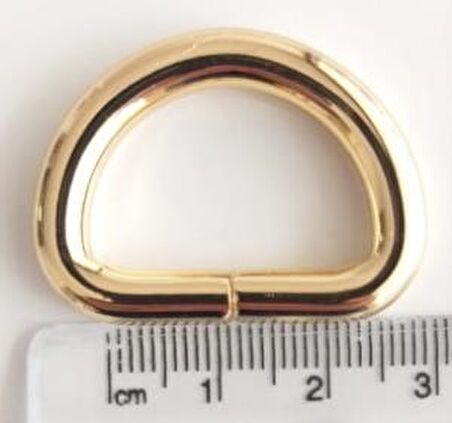 D Halka 2.5 cm Light Gold