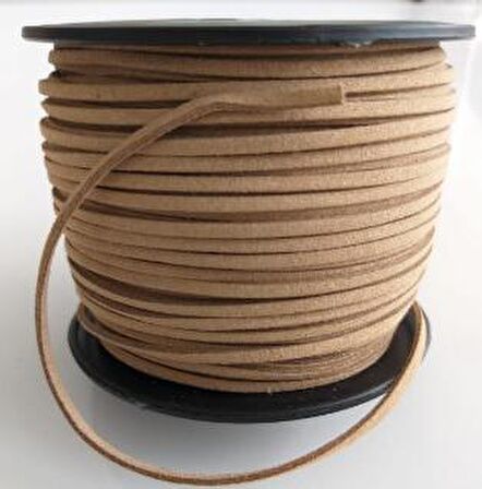 Nubuk Deri İp Açık Vizon No:7