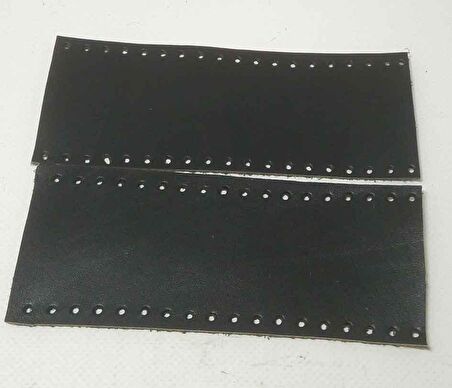 15x6 cm Siyah Renk Gerçek Deri Tutma Sapı Simit Sap Örgü Çanta İçin