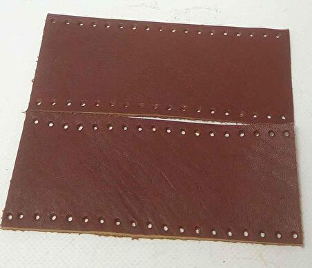 Kızıl kahve renk gerçek deri tutma  sapı 15x6 cm simit sap