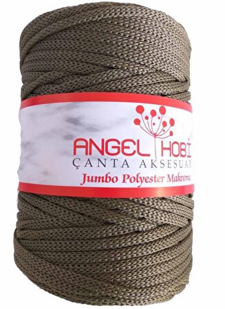 Haki yeşil  renk 5 mm jumbo polyester makrome