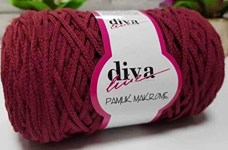 Diva pamuk makrome  bordo  (kalın)