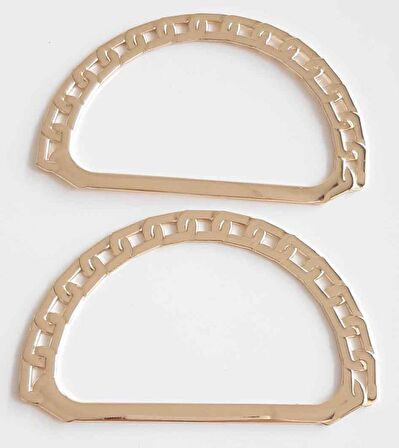 Light gold  renk, zincir görünümlü  metal çanta  sapı