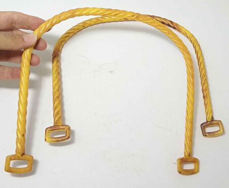 Bambu görünümlü plastik çanta sapı