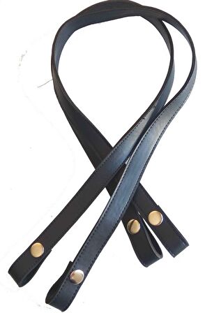 Lacivert renkli, çıtçıtlı çanta sapı