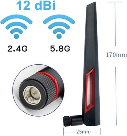 Alkatronik 12dbi Dual Band Anten Sma Erkek 2.4ghz 5.8ghz Rf Gsm Wifi Sinyal