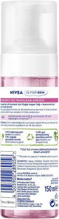 NIVEA Yüz Yıkama Köpüğü Yatıştırıcı 150 ml, Kuru Ciltler, Derinlemesine Yüz Temizleme, Doğal Badem Yağı ile Cilt Bakım
