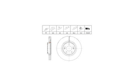DİSK FREN SANTAFE 07-12 ÖN 320 MM
