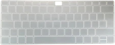 Huawei MateBook 14 / D14 / D15 / 16 Uyumlu Silikon Klavye Koruyucu – Şeffaf Yazısız Tasarım, Türkçe Q ve UK ISO (Ters L Enter) Klavye Düzeni Uyumlu, 2019–2023 Modeller Şeffaf