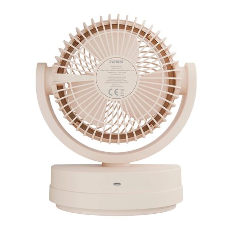 Everest Efn-509 Krem- Kahve 7 İnç 3 Kademeli 2100 Rpm Hız Duvar Tıpı Ve Masaüstü Usb Fan vantilatör