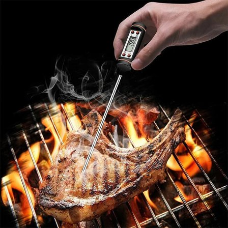 SOGUD Dijital Gıda Termometresi – Hızlı Okuma Mutfak Termometresi, Paslanmaz Çelik Prob, LCD Ekran, -50°C ~ 300°C Ölçüm Aralığı, Et Süt Yağ Şeker BBQ ve Fırın İçin Hassas Termometre