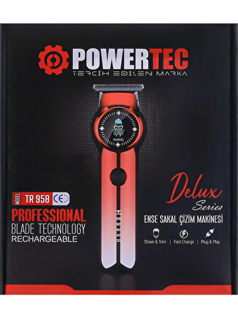 Powertec TR-958 Profesyonel Usb Şarjlı Lazer Öncesi Epilasyon Sakal Ense Tüm Vücut Tıraş Çizim Makinesi