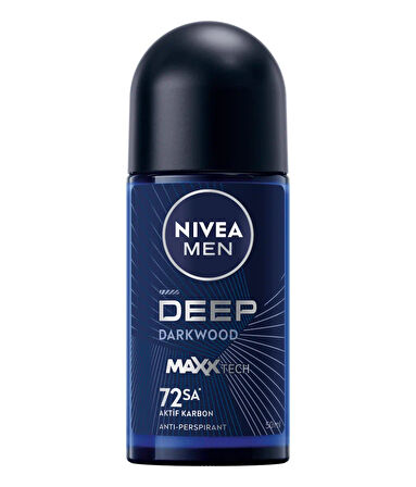 80031 NIVEA MEN DEEP DARKWOOD ROLL-ON 2 ADET
