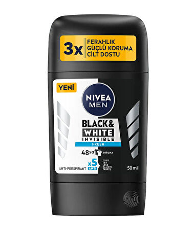 83168 NIVEA MEN BLACK & WHITE FRESH STICK 2 ADET