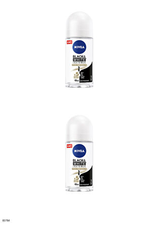 83784 NIVEA BLACK & WHITE İPEKSİ PÜRÜZSÜZLÜK ROLL-ON 2 ADET