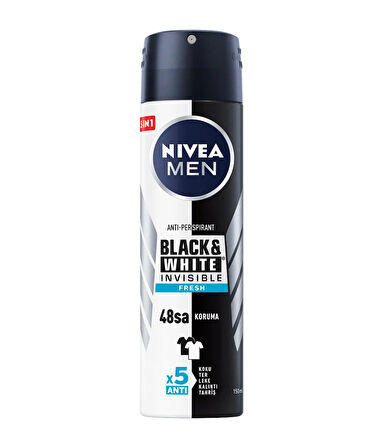 85974 NIVEA MEN BLACK & WHITE FRESH SPREY 2 ADET