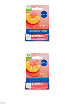 85031 NIVEA Şeftali Dudak Bakım Kremi 2 ADET