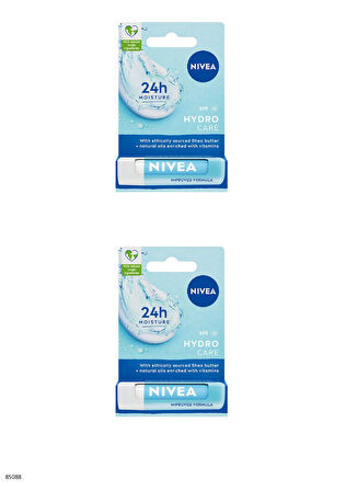 85088 NIVEA Hydro Care SPF 15 Dudak Bakım Kremi 2 ADET
