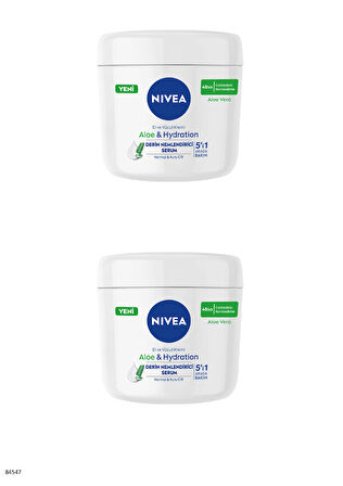 84547 NIVEA ALOE VERA EL VE VÜCUT BAKIM KREMİ 2 ADET