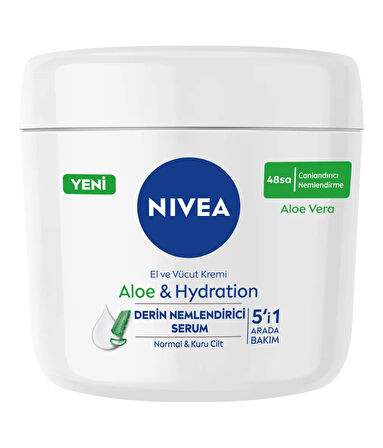 84547 NIVEA ALOE VERA EL VE VÜCUT BAKIM KREMİ 2 ADET