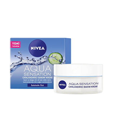 84702 NIVEA AQUA SENSATION CANLANDIRICI BAKIM KREMİ 2 ADET