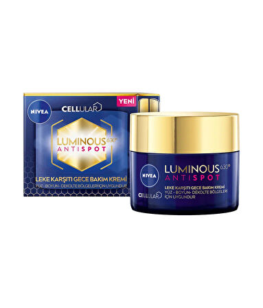 94134 NIVEA LUMINOUS630® LEKE KARŞITI GECE BAKIM KREMİ 2 ADET
