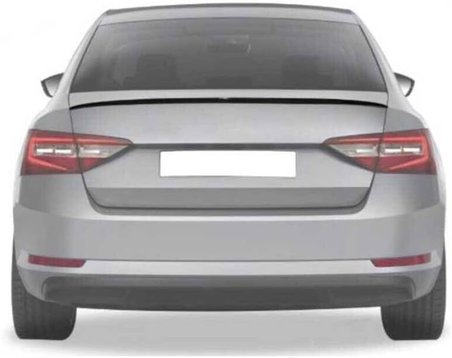 Skoda Superb 3 ile uyumlu Spoiler Piano Black ABS 2015-2019 Arası