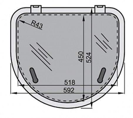 Vetus Hatch Tip Altus İçten İçe 45x52 cm