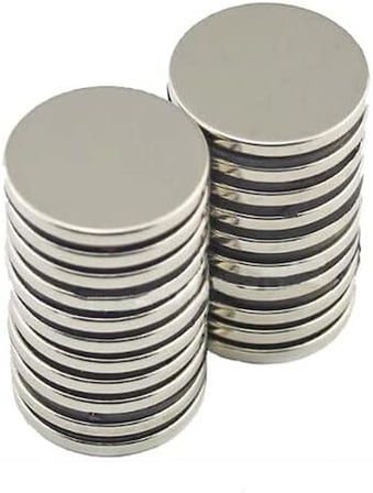 10 Adet 20x2 mm Yuvarlak Güçlü Neodyum Mıknatıs (Çap 20 mm Kalınlık 2 mm)